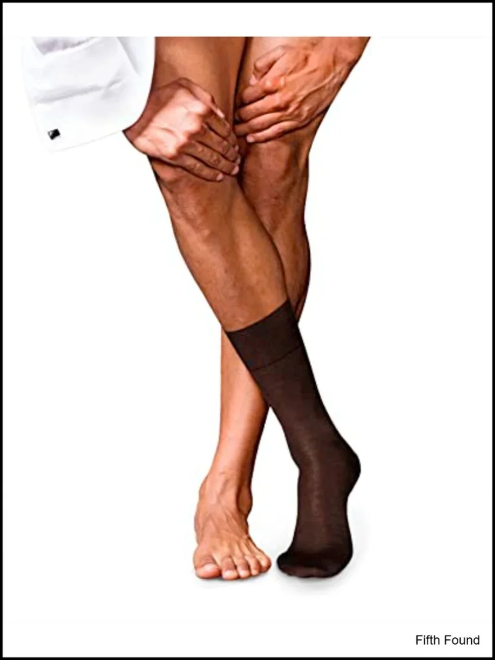 Wool Silk Men's Calf Socks Luxury Hand-Crafted Mid-Calf
